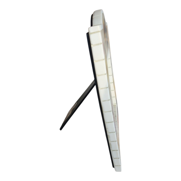 Floral Patterned Picture Frame Flowers Butterflies Heavy Acrylic Resin GANZ - Picture 3 of 6